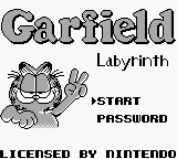 Garfield Labyrinth (Europe) Title Screen